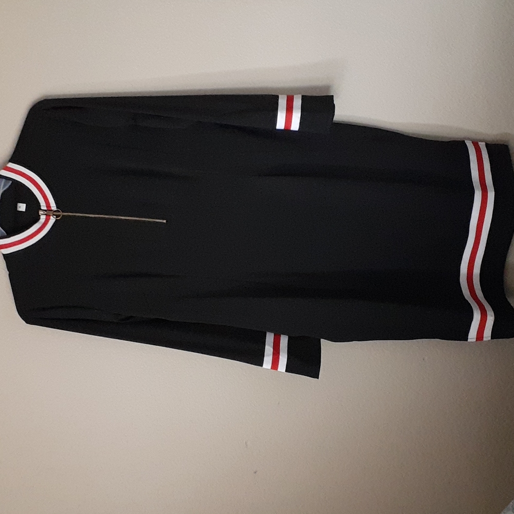 Poly/Spandex blend, black dress, xlarge